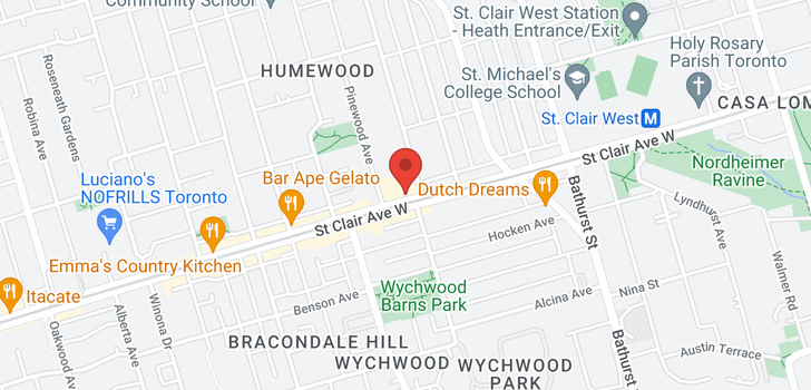 map of 630 ST. CLAIR AVE